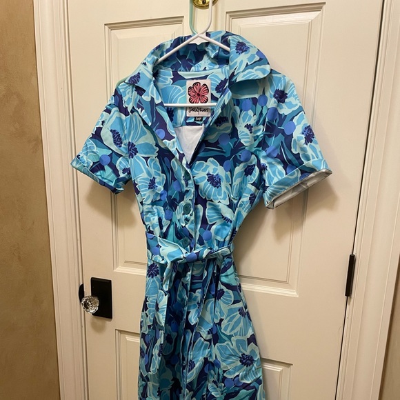 Lesley Evers Willow Blue Peony Dress NWT - Picture 3 of 8